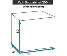 Aquael spintelė optiset 200 pilka 100x40x80cm