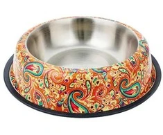 Happet Metalinis dubenėlis 18cm/0,9L (oranžiniai raštai)