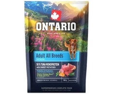 Ontario Adult All Breeds Monoprotein Tuna &amp; Sweet bulvės 0.1kg (Mėginys)