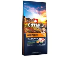 Ontario Adult Medium žuvis &amp; Brown ryžiai 12kg