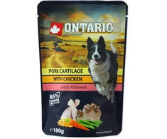 Ontario Kiaulienos kremzlės ir Vištiena sultinyje 100g