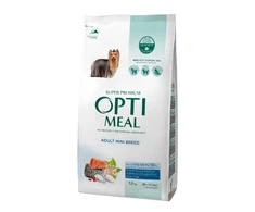 OPTIMEAL maistas miniatiūrinių veislių šunims su dideliu kiekiu lašišos, 1,5kg