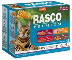 Rasco Premium rinkinys po 3vnt: Jautiena, Veršiena, Kalakutiena, Antiena (12vnt x 85g)