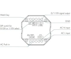 0/1-10V WiFi + RF + PUSH valdiklis, veikia per WIFI ir TUYA