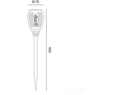 0,06W LED įsmeigiamas šviestuvas su saulės baterija SPARKLE G2, juodas, 1600K, IP44