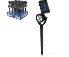 0,06W LED įsmeigiamas šviestuvas su saulės baterija LANCE, juodas, 4000K, IP44