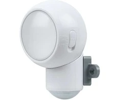 0,3W LED sieninis šviestuvas SPYLUX, baltas, 3000K, su baterija ir judesio davikliu, IP43