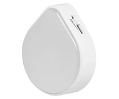 0,5W LED naktinis šviestuvas LUNETTA, baltas, 3000K, dimeriuojamas, su šviesos jutikliu