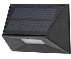 0,5W LED paviršinis lauko šviestuvas, juodas, 3000K, IP44, su saulės baterija