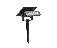 0,9W LED įsmeigiamas lauko šviestuvas, juodas, 3000K, IP65, su saulės baterija