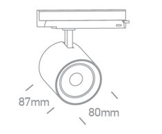 10/15/20W LED akcentinis šviestuvas į 3 fazių bėgelius, juodas, 3000/3500/4000K, 65634BT/B/V