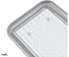 Bemko 100W LED gatvės šviestuvas su šviesos jutikliu JAZMIN, šviesiai pilkas, 4000K, IP65, 140°x70°