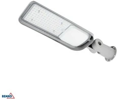 Bemko 100W LED gatvės šviestuvas su šviesos jutikliu JAZMIN, šviesiai pilkas, 4000K, IP65, 140°x70°