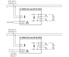 100W LED maitinimo šaltinis TRIDONIC LC ONE4ALL, 24V, DALI/PUSH