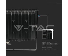 V-tac 100W LED prožektorius, E-serija, juodu korpusu, 4000K