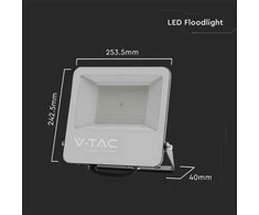 V-tac 100W LED prožektorius, juodu korpusu, 6500K