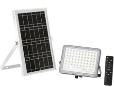 100W LED prožektorius su saulės baterija GLASER, sidabro sp., 4000K, IP65