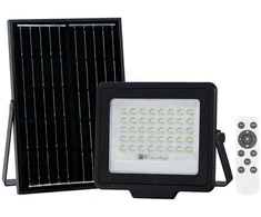 100W LED prožektorius su saulės baterija NORLA, juodas, 4000K