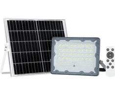 100W LED prožektorius su saulės baterija TIARA, pilkas, 4000K