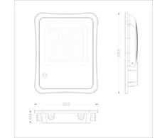 100W LED prožektorius su saulės baterija BARES, pilkas, 4000K