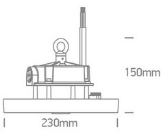 100W LED UFO šviestuvas, juodas, 3000/4000/5000K, IP65, 63100NB/V