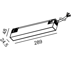 100W maitinimo šaltinis, skirtas magnetinei sistemai IN_LINE, 48V, IP20, baltas, 4x