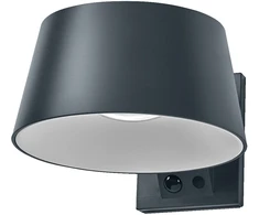 Sieninis šviestuvas 10,1W LED sieninis fasado šviestuvas ENDURA STYLE, tamsiai pilkas, 3000K, dimeriuojamas, su judesio davikliu ir saulės baterija