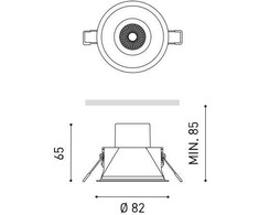 10,3W LED įleidžiamas šviestuvas SHOT LIGHT M, juodas, 3000K, IP65