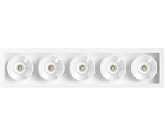 10,5W LED įleidžiamas šviestuvas Juodas FOSTER, matinės baltos sp., 3000K