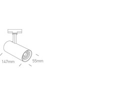 10W LED šviestuvas į bėgelius, juodas, 4000K, 65642AT/B/C