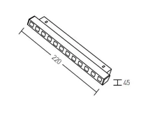 10W LED akcentinis šviestuvas ZETA į magnetines sistemas ALPHABET, juodas, 3000K, 60°