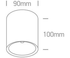 10W LED cilindro formos šviestuvas, baltas, 3000K, 67380/W/W