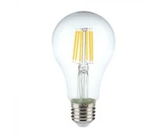V-tac 10W LED filamentinė lemputė, E27, A60, 3000K