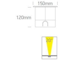 10W LED įleidžiamas į žemę lauko šviestuvas, plieno sp., 3000K, IP67, 69070B/W