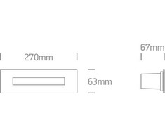 10W LED įleidžiamas sieninis lauko šviestuvas, nerūdijančio plieno sp., 3000K, 68072C/W