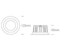 10W LED įleidžiamas šviestuvas, baltas, 3000/4000/5000K, 10110CA/W/V