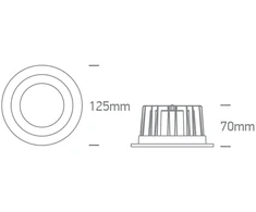 10W LED įleidžiamas šviestuvas, juodas, 3000/4000/5000K, 10110CA/B/V