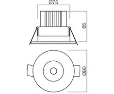 10W LED įleidžiamas šviestuvas MT 143 LED, baltas, 4000K