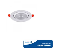 10W LED įleidžiamas šviestuvas V-TAC, 4000K (natūraliai balta), SAMSUNG LED chip