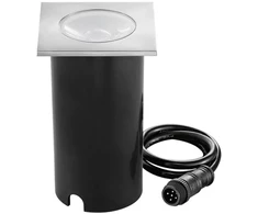 10W LED įmontuojamas fasado šviestuvas laiptų apšvietimui RUNNER, nikelio sp., RGB, IP67