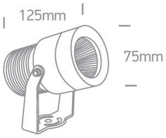 10W LED įsmeigiamas sodo šviestuvas, antracito sp., 3000K, 7046/AN/W