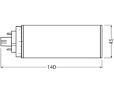 Ledvance 10W LED lemputė DULUX, GX24q-3, baltos matinės sp., 3000K