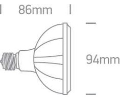 10W LED lemputė, E27, 4000K, 7310H/C