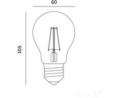 10W LED lemputė FGS, E27, skaidri, 3000K, 360°