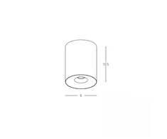 10W LED lubinis šviestuvas, matinės sidabro sp., 2700K, IP54, 25297-27