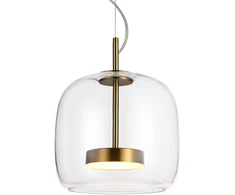10W LED pakabinamas šviestuvas CASTE, aukso sp./skaidrus, 3000K