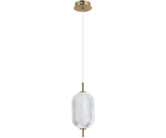 10W LED pakabinamas šviestuvas CORADO, aukso sp./skaidrus, 3000K