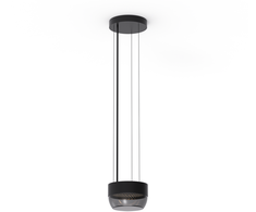 10W LED pakabinamas šviestuvas PIXEL, juodos/dūmų sp., 2700K, C4040090N