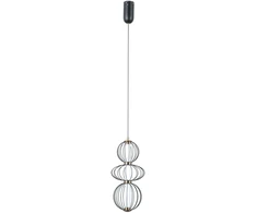 10W LED pakabinamas šviestuvas RABEL, matinės juodos sp., 3000K