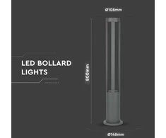 Bikuvalt 10W LED pastatomas lauko šviestuvas, pilkas, 3000K, IP65